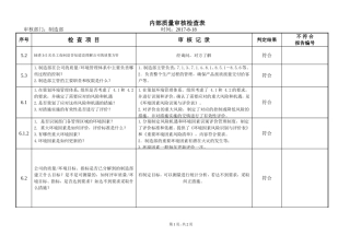 内审检查表(制造部)