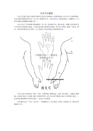 内关穴位置图