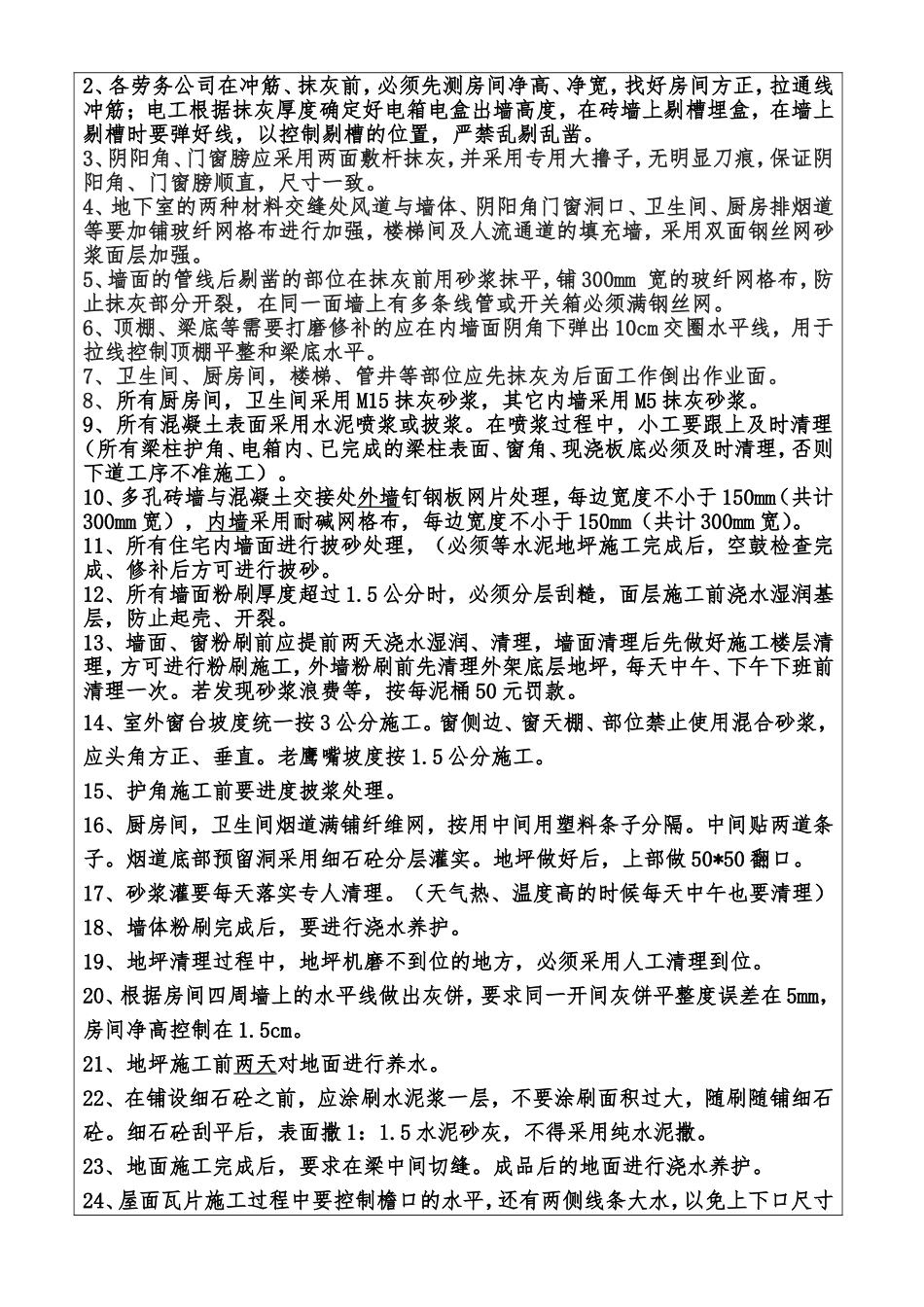 内外墙粉刷技术交底_第2页