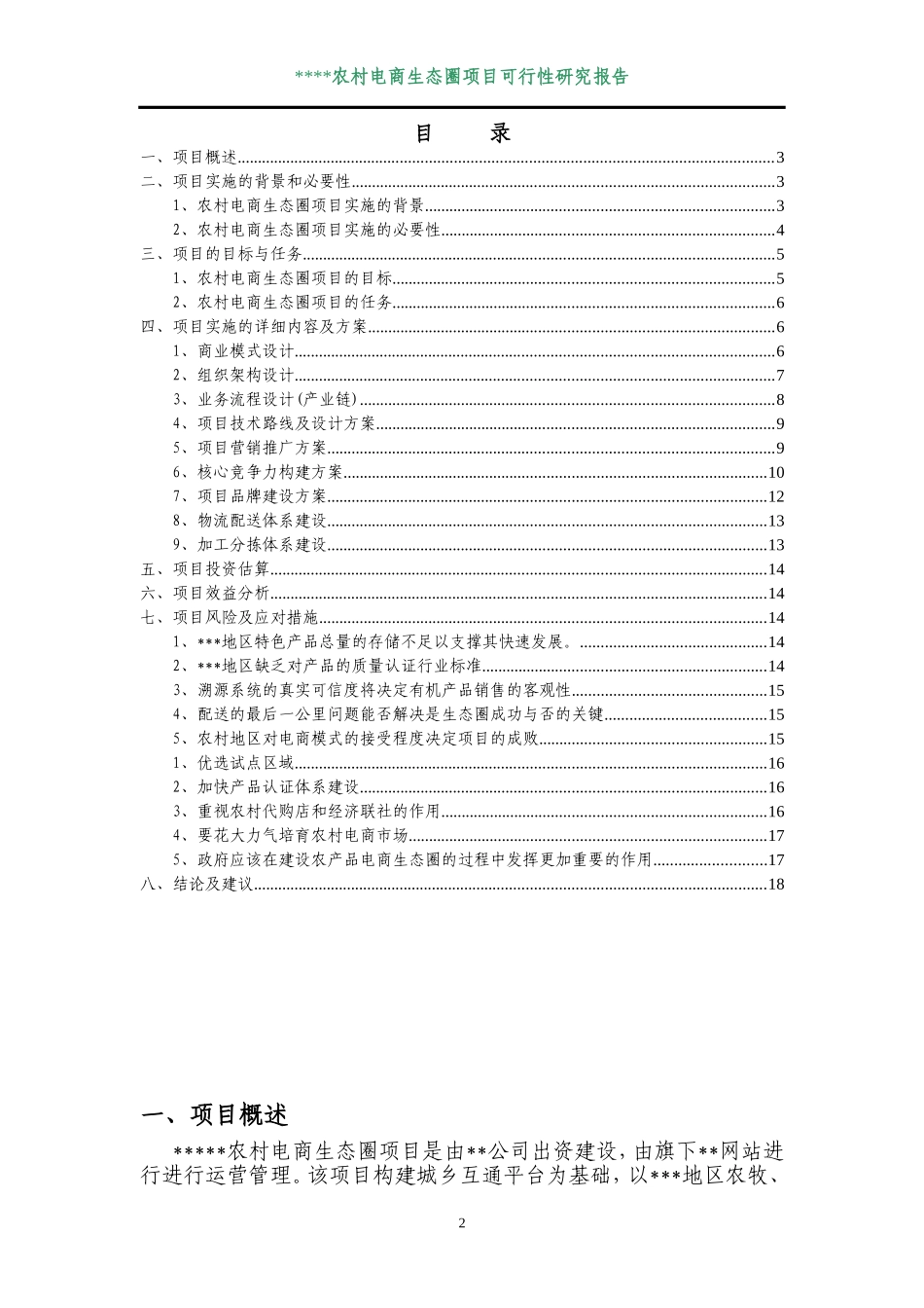 农村电商项目可行性研究报告_第2页