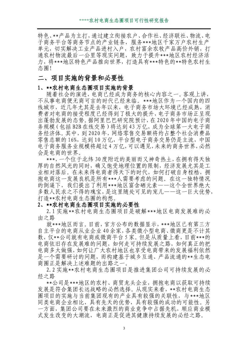 农村电商项目可行性研究报告_第3页