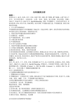 内科病例分析