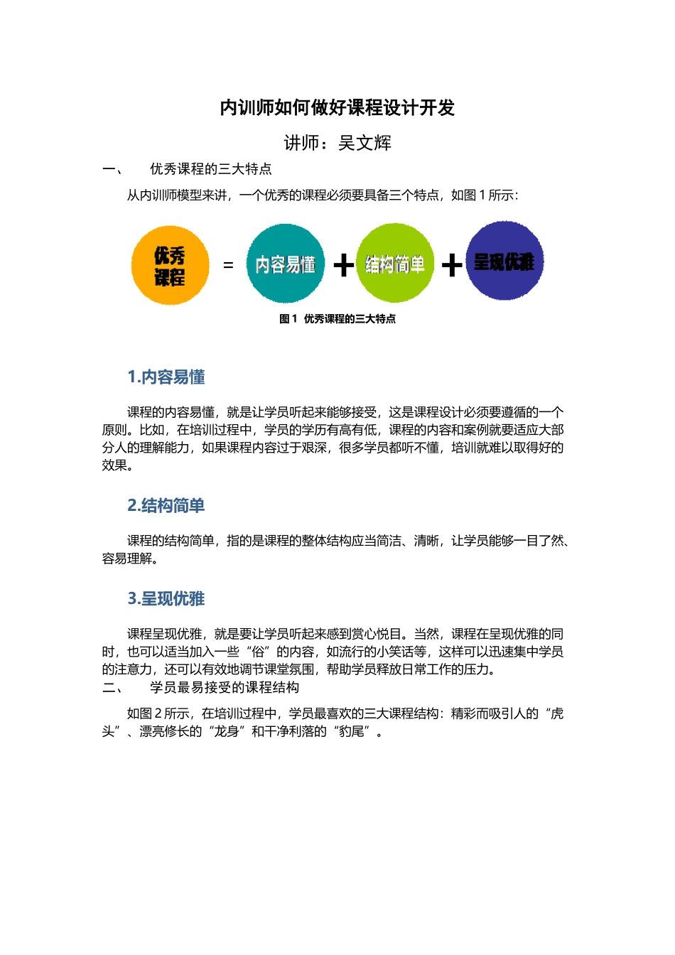 内训师如何做好课程设计开发--吴文辉_第1页