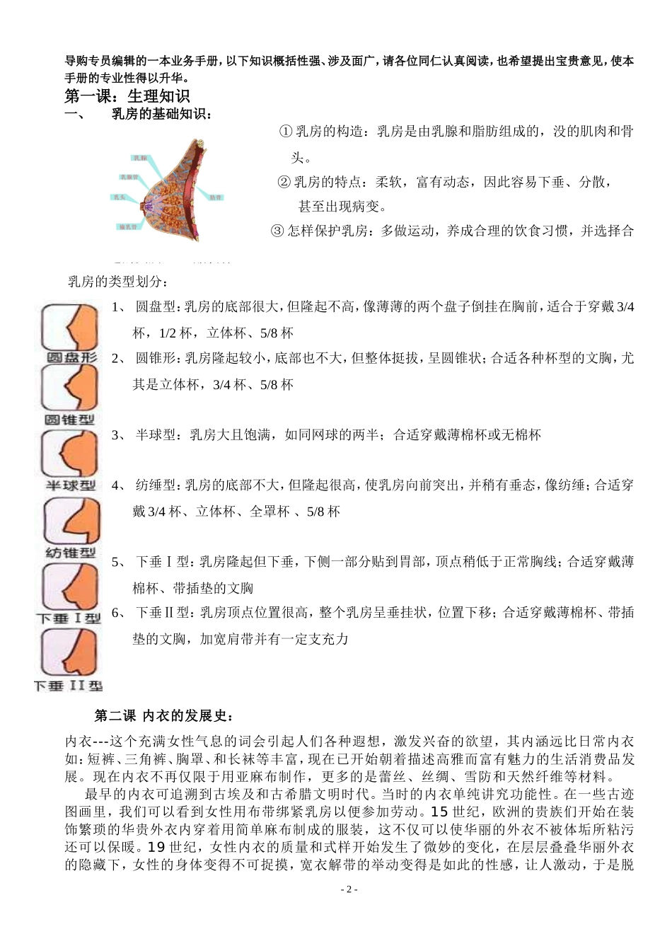 内衣销售专业基础知识_第2页