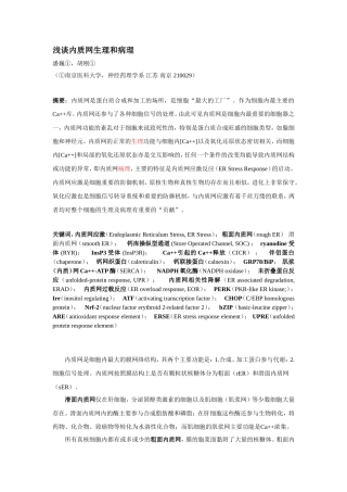 内质网应激-综述