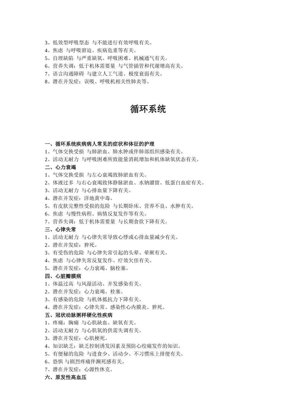 内科护理学护理诊断汇总_第3页