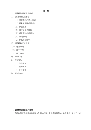 凝胶颗粒调驱工艺技术7.15