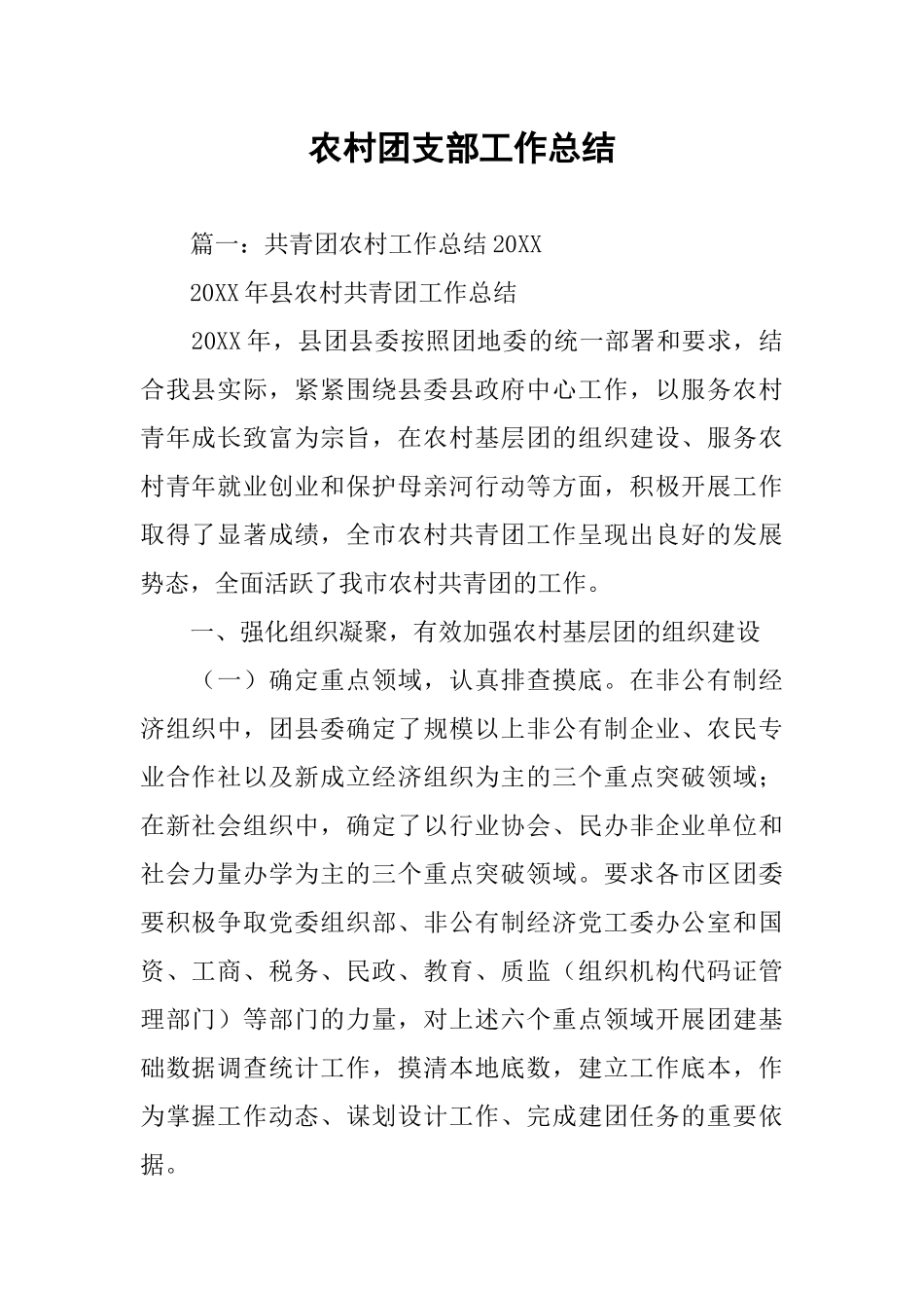 农村团支部工作总结_第1页