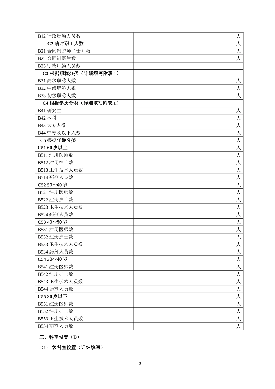 内蒙古治区公立医院基本情况调查表综述_第3页