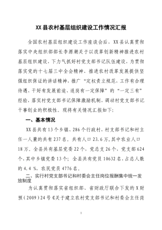 农村基层组织建设工作