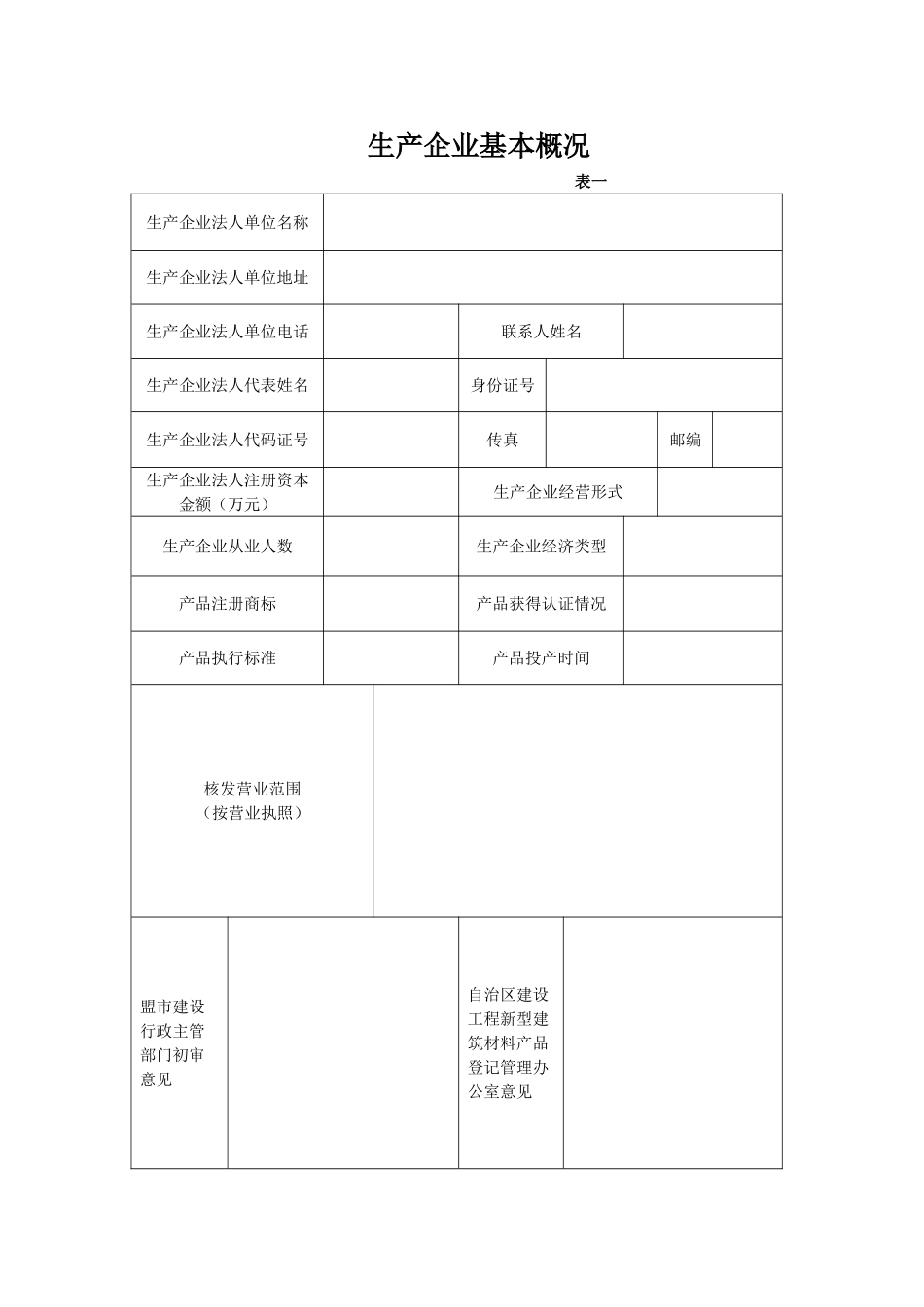 内蒙古自治区建设工程新型建筑材料(产品)登记申请表_第3页