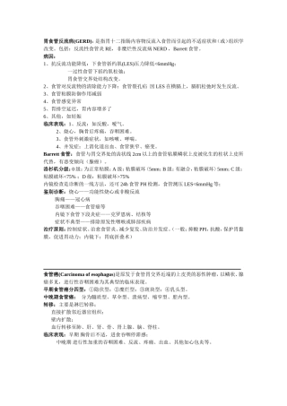 内科学-消化系统章节总结