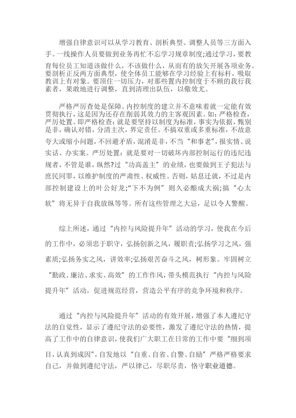 内控与风险管理提升心得体会_第3页