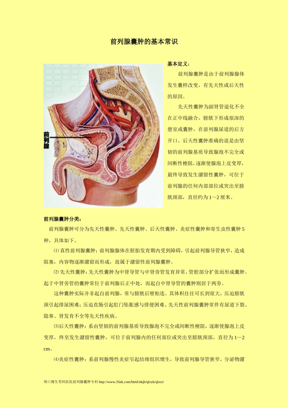 前列腺囊肿的基本常识_第1页