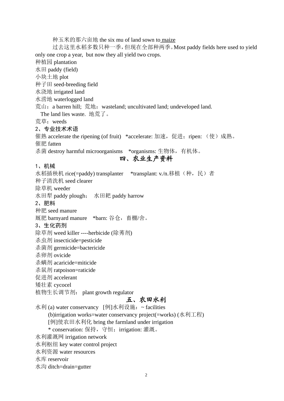 农业英语词汇_第2页