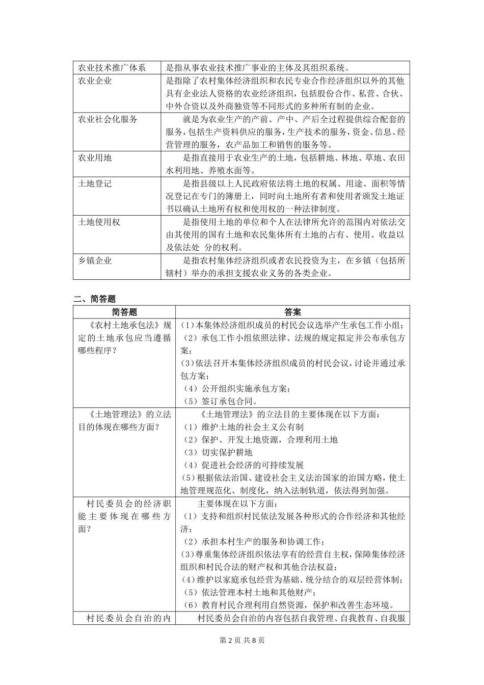农业政策与法规复习思考题(同名682)_第2页