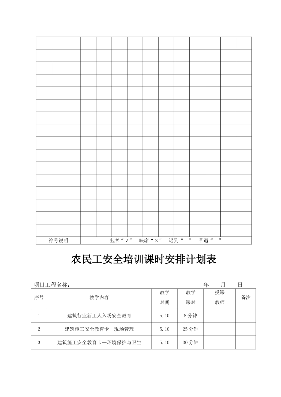 农民工岗前安全培训班管理制度_第3页