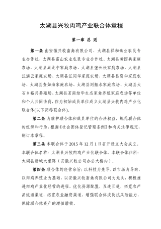 农业产业化联合体章程