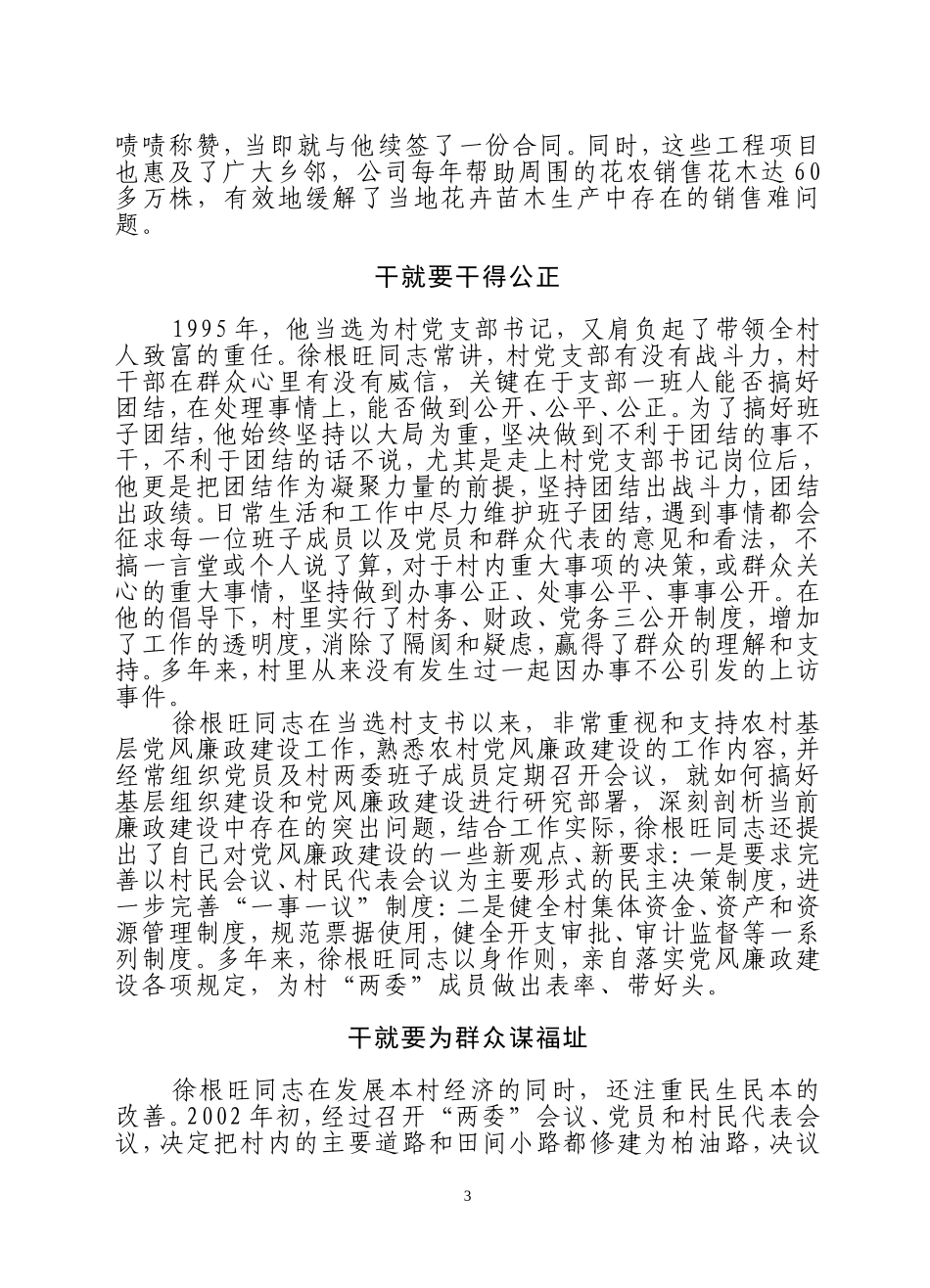 前张村十佳村党支部书记个人先进材料.1_第3页