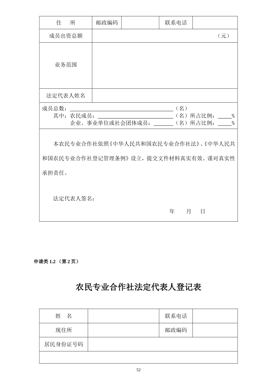 农民专业合作社名称预先核准申请书_第3页
