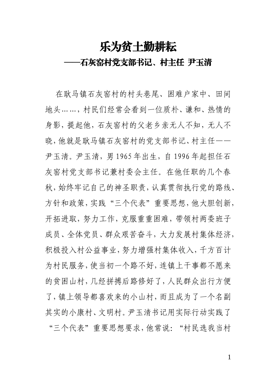 农村支部书记工作总结_第1页