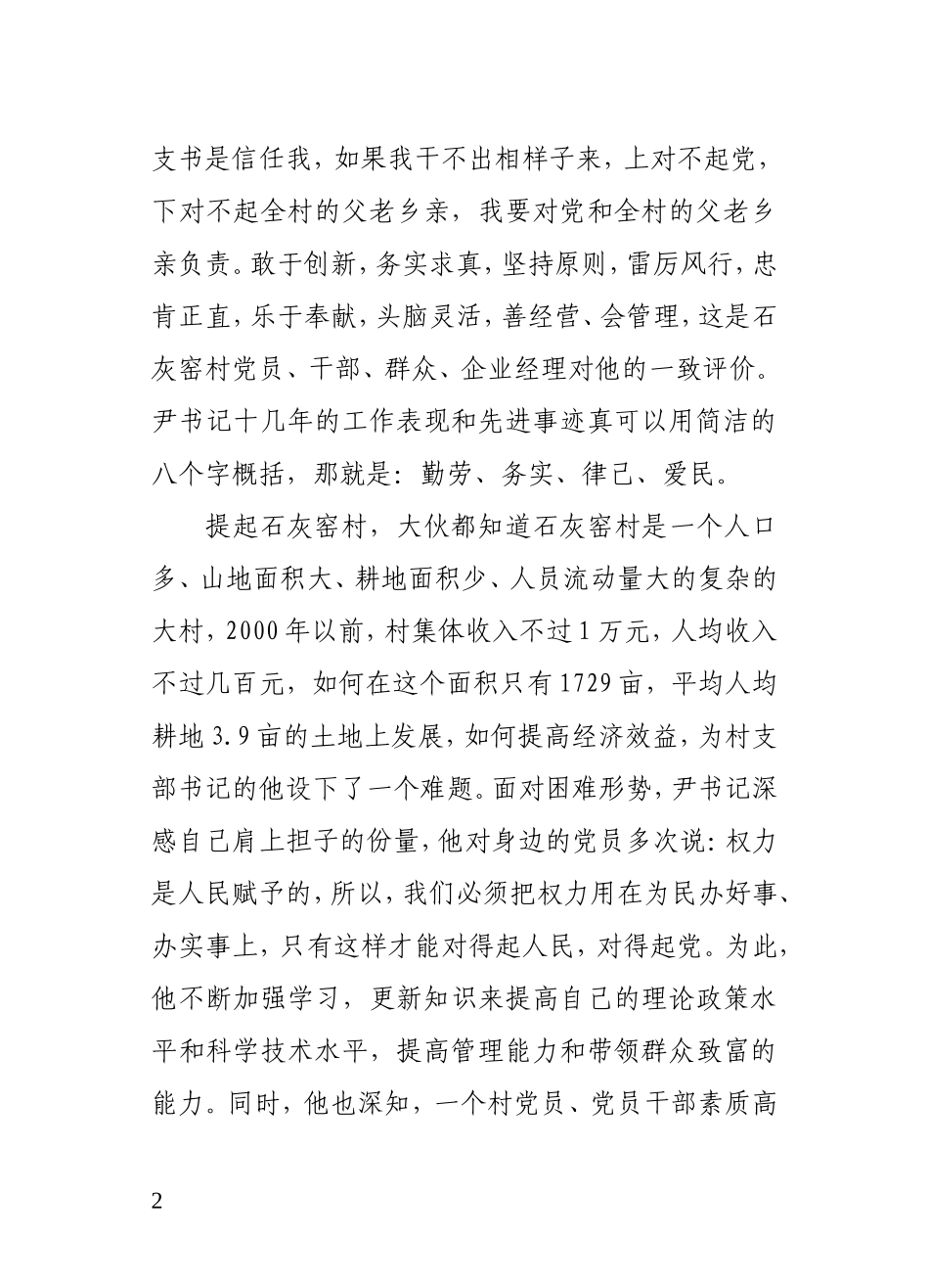 农村支部书记工作总结_第2页