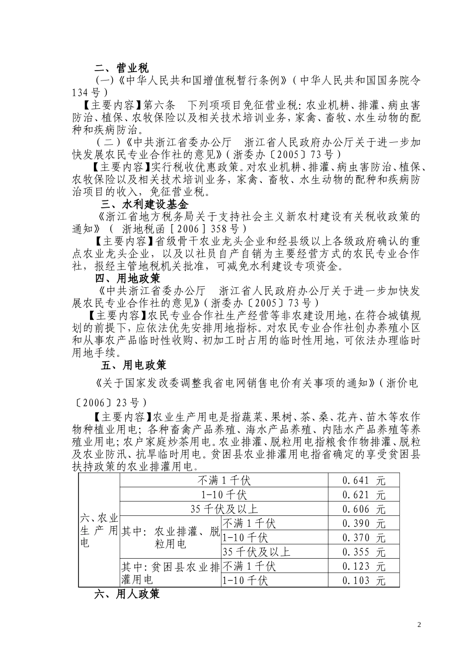 农民专业合作社优惠政策摘编_第2页