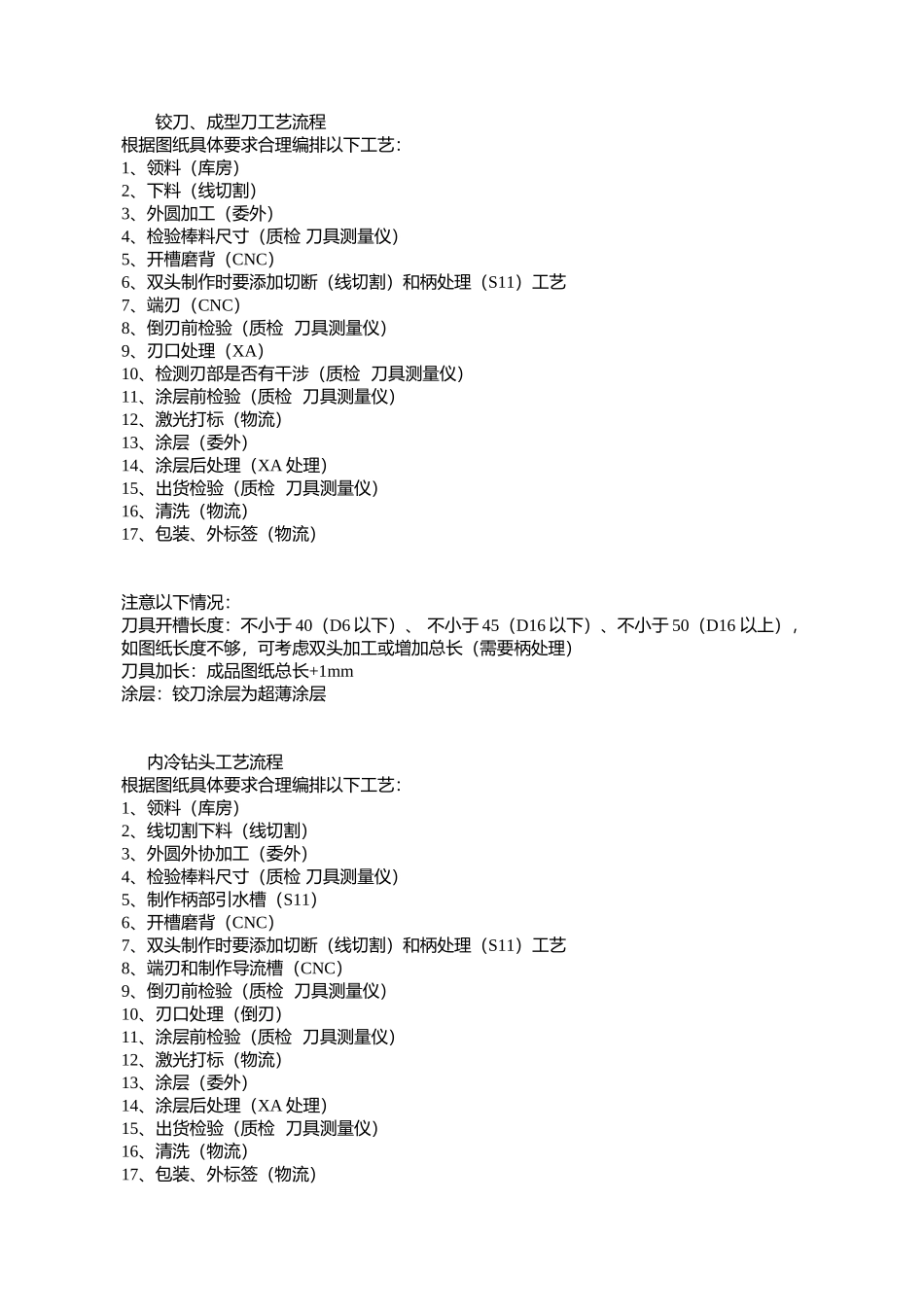 切削刀具-工艺流程_第1页