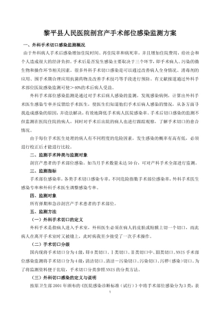 剖宫产手术部位监测方案