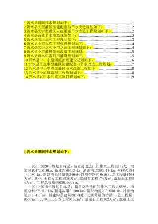 农田水利规划说明