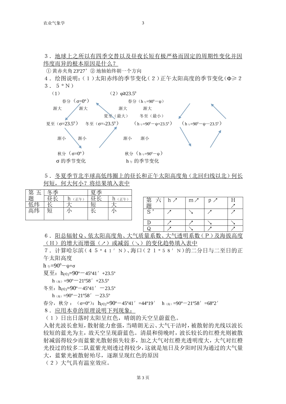 农业气象学-复习资料_第3页