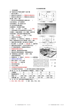 农业区位因素和农业地域类型习题-(1)