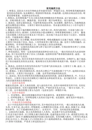 农药常用施药方法