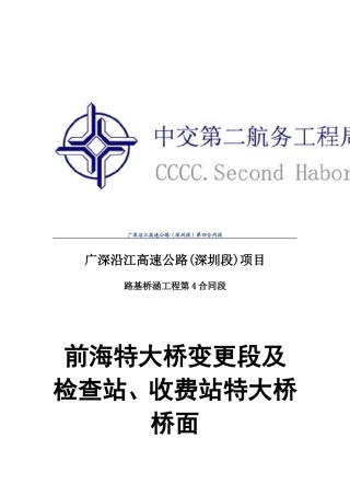 前海特大桥集中排水施工方案