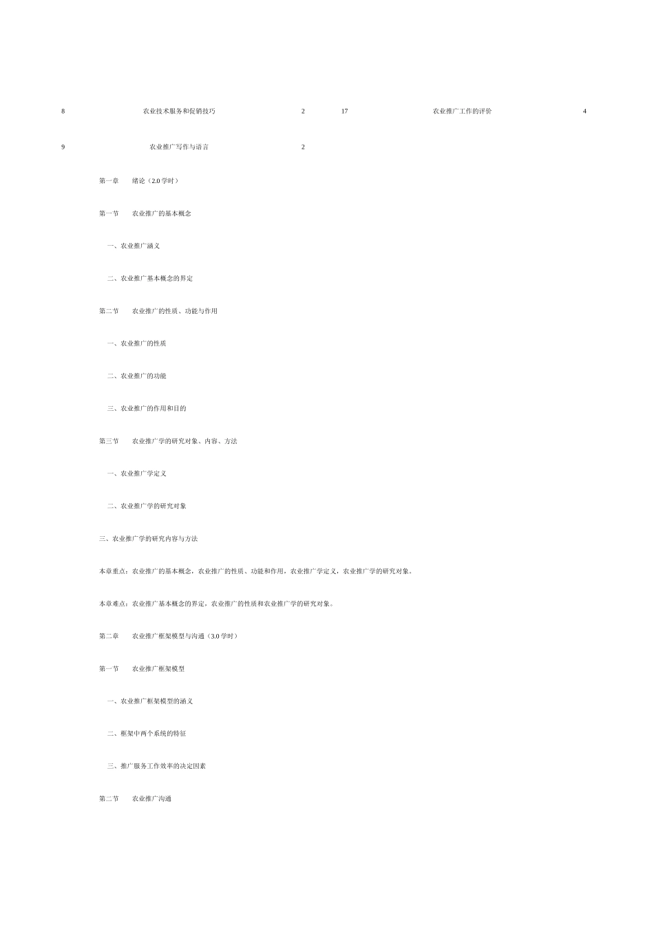 农业推广学课程教学大纲_第2页