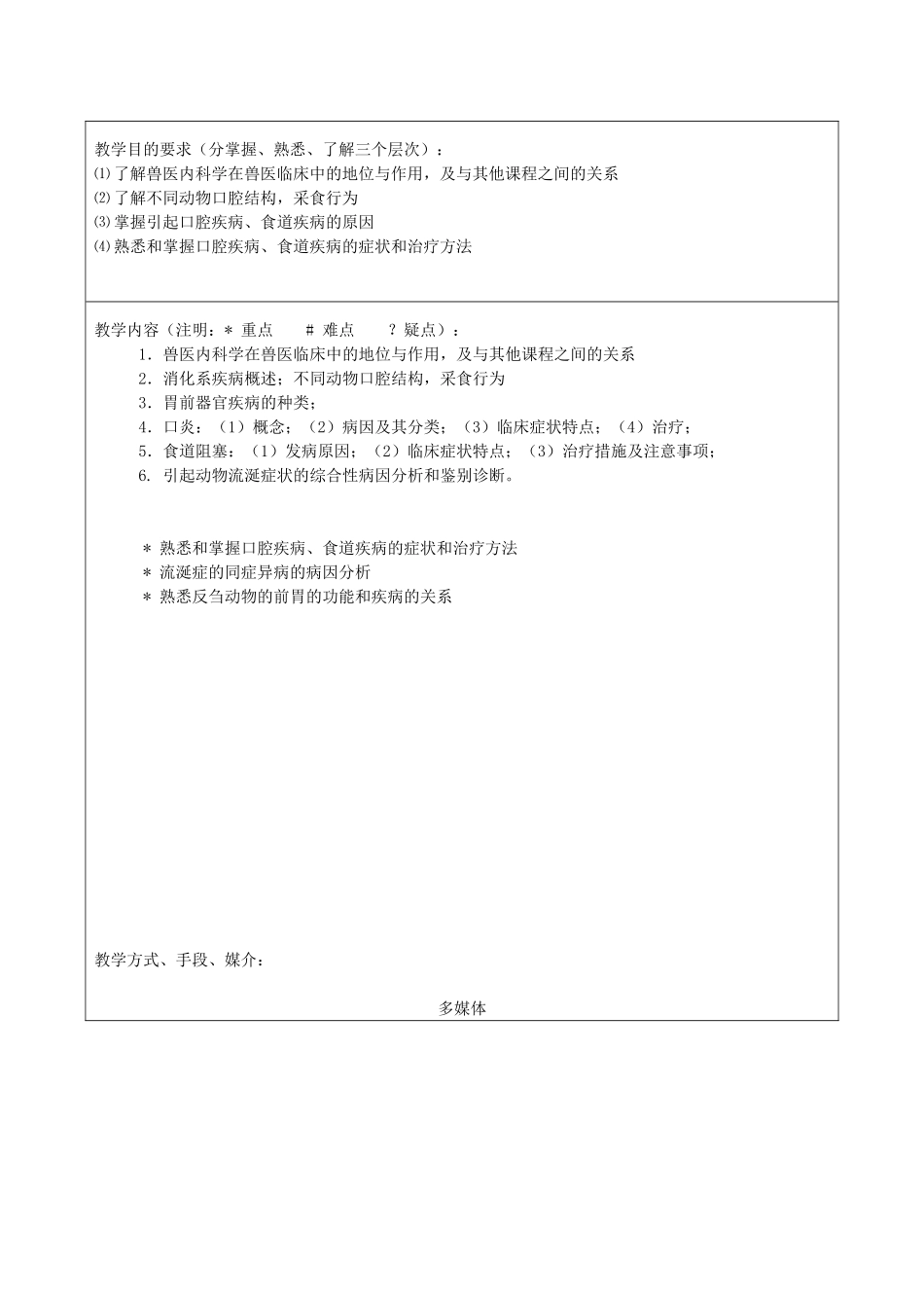 兽医内科学教案_第3页