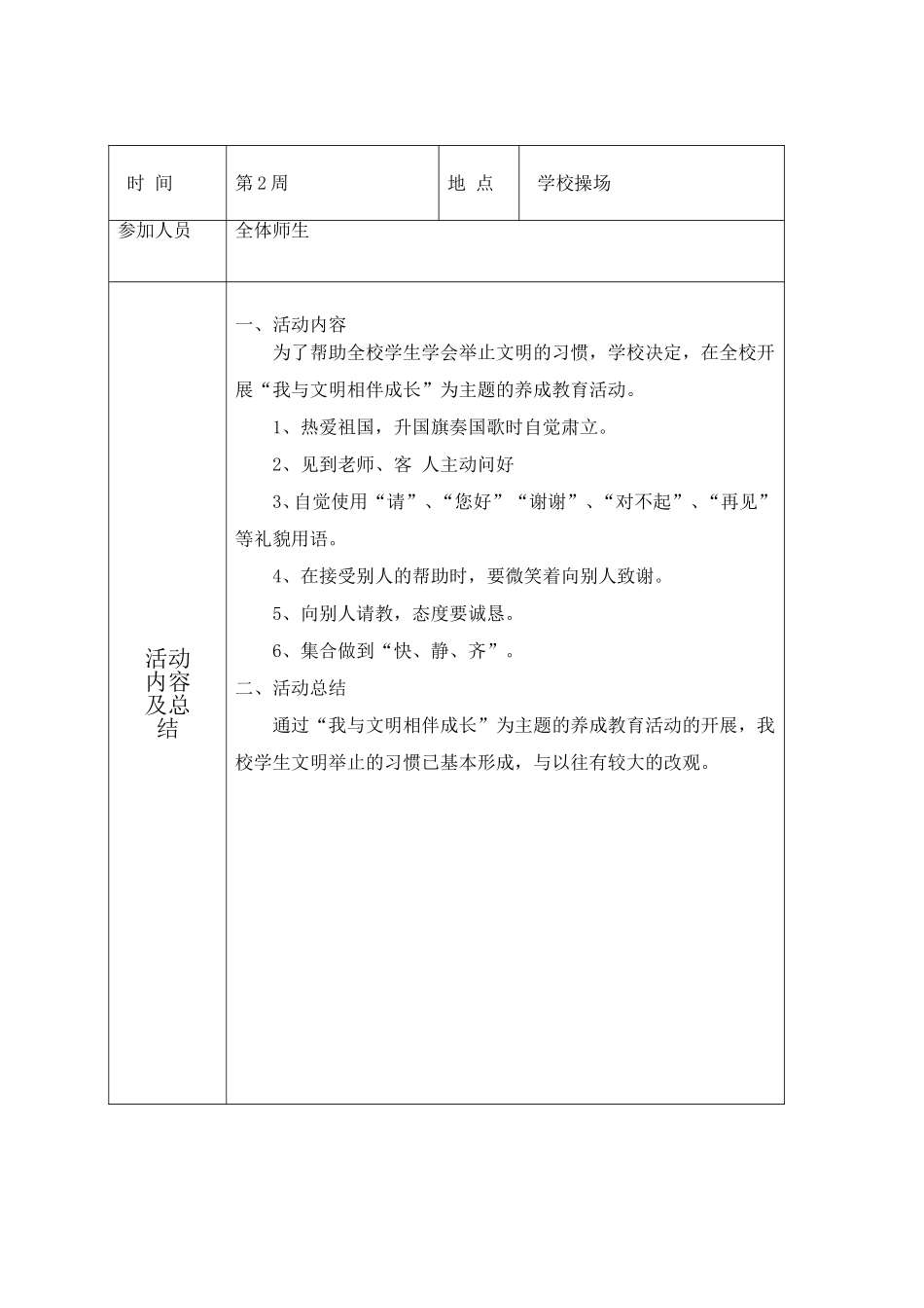 养成教育活动记录(同名13006)_第2页