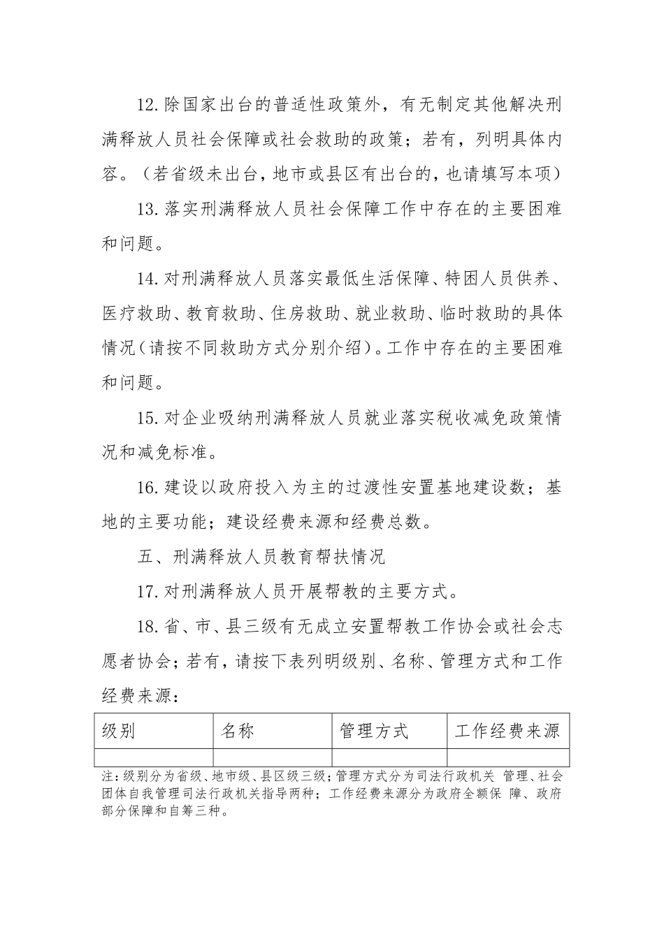 刑满释放人员救助管理工作专项调查提纲怎么写_第3页