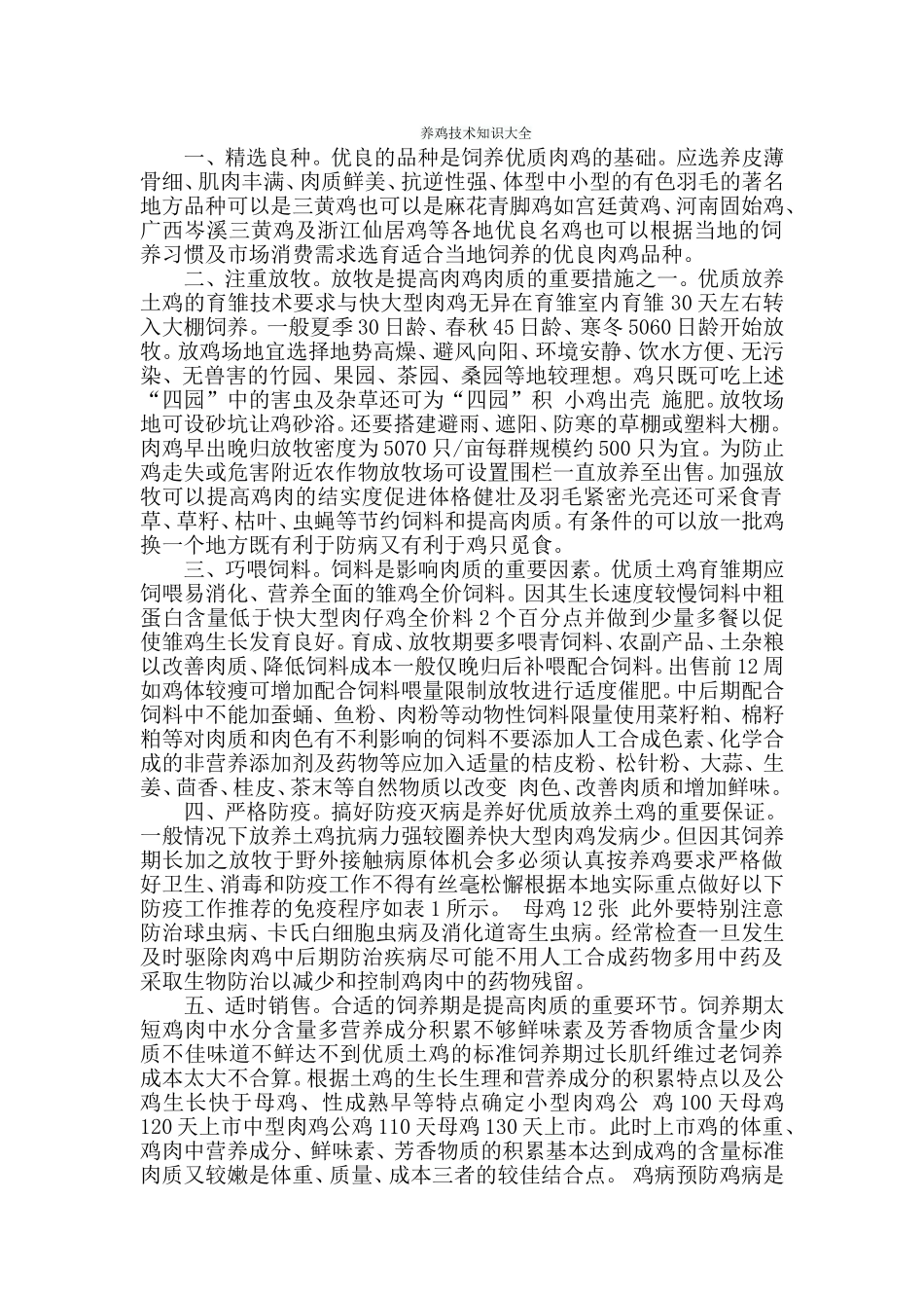 养鸡技术知识大全_第1页