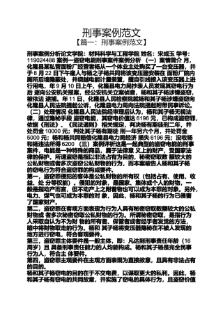 刑事案例范文
