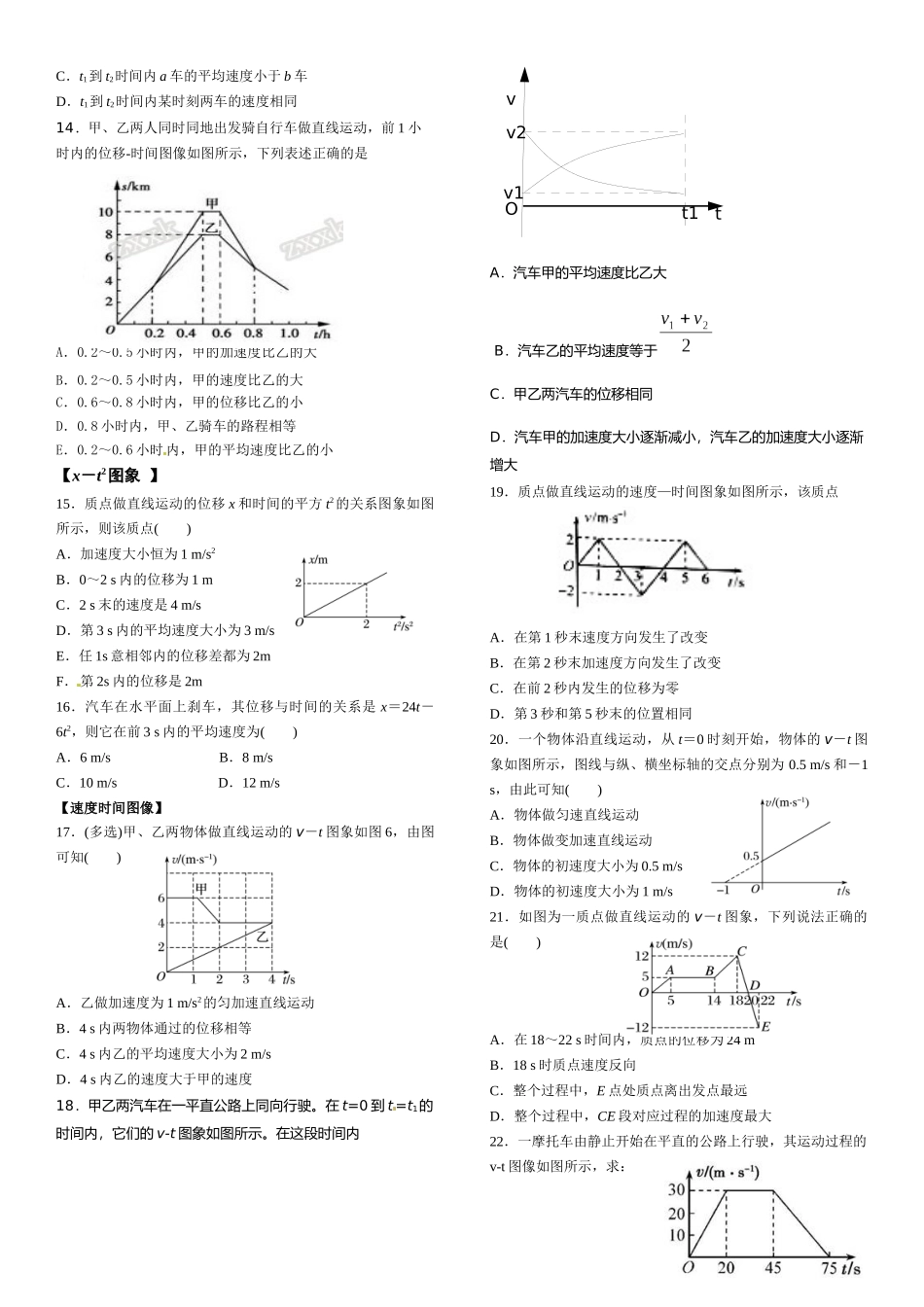 匀变速直线运动习题专题_第2页