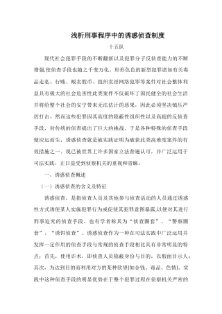 刑事诉讼法论文