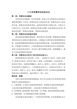 刑诉法知识点