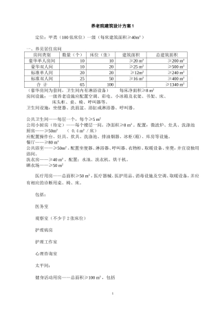 养老院建筑设计方案1
