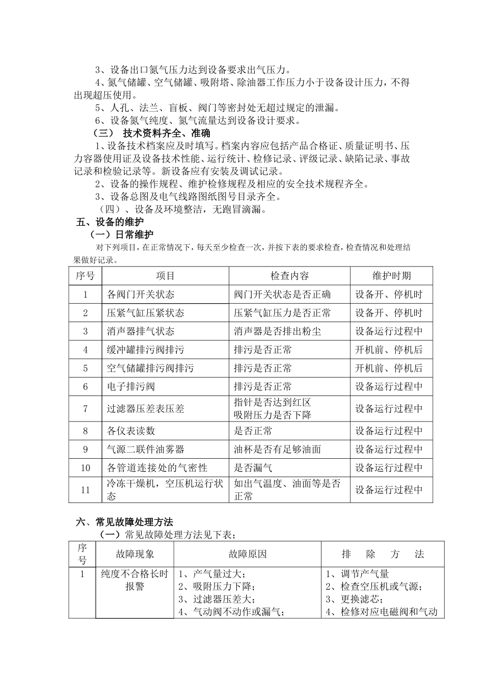 制氮机维护检修规程_第3页