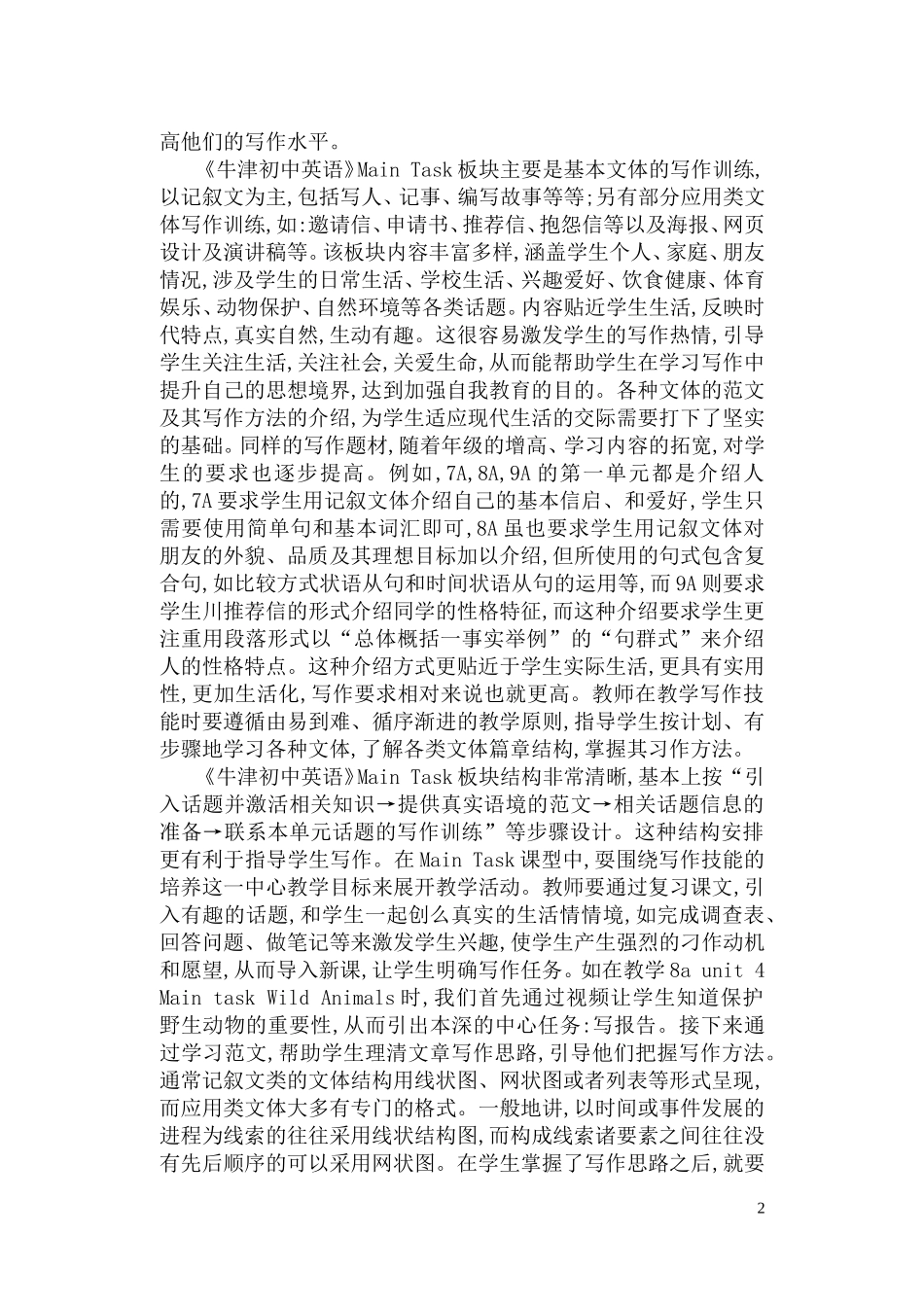 兴化市体验磨练二OO九年初中英语写作_第2页