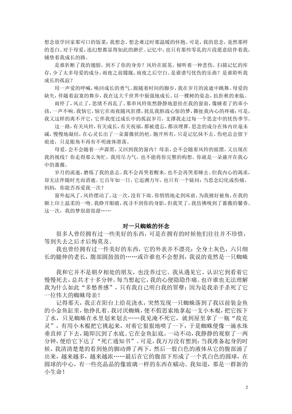 写人记事作文范文_第2页