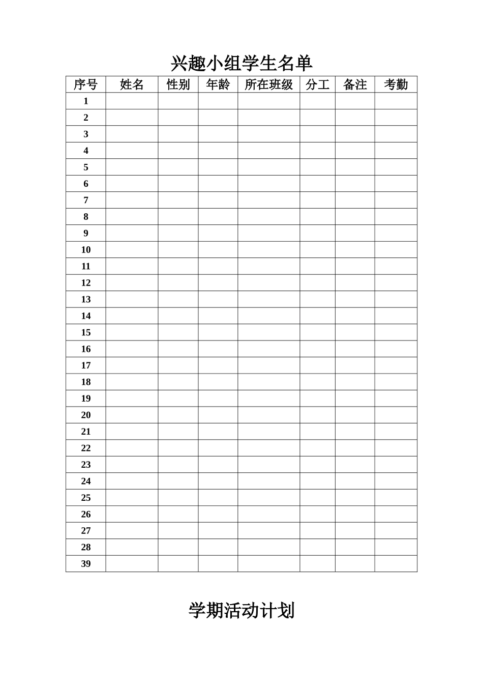 兴趣小组活动记录(全套表格)_第2页