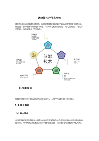 储能技术种类和特点