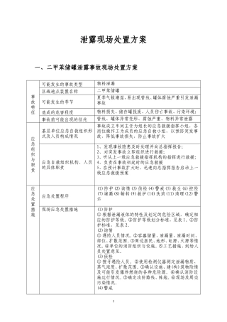 储罐泄露现场处置方案